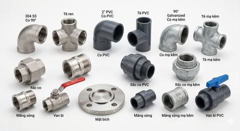Phụ Kiện Đường Ống Nước Là Gì? Phân Loại Và Cách Chọn Đúng