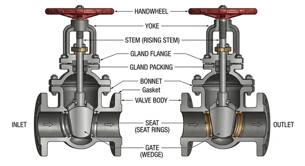 Gate Valve Parts: Complete Guide to Gate Valve Components and Function ...