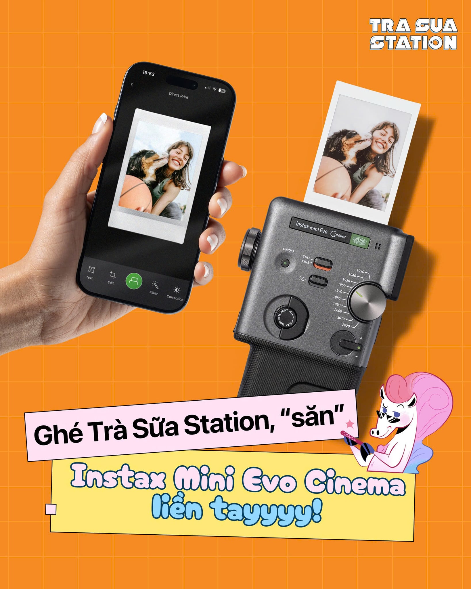 Instax mini Evo Cinema, Máy ảnh, máy in ảnh , máy ảnh quay film