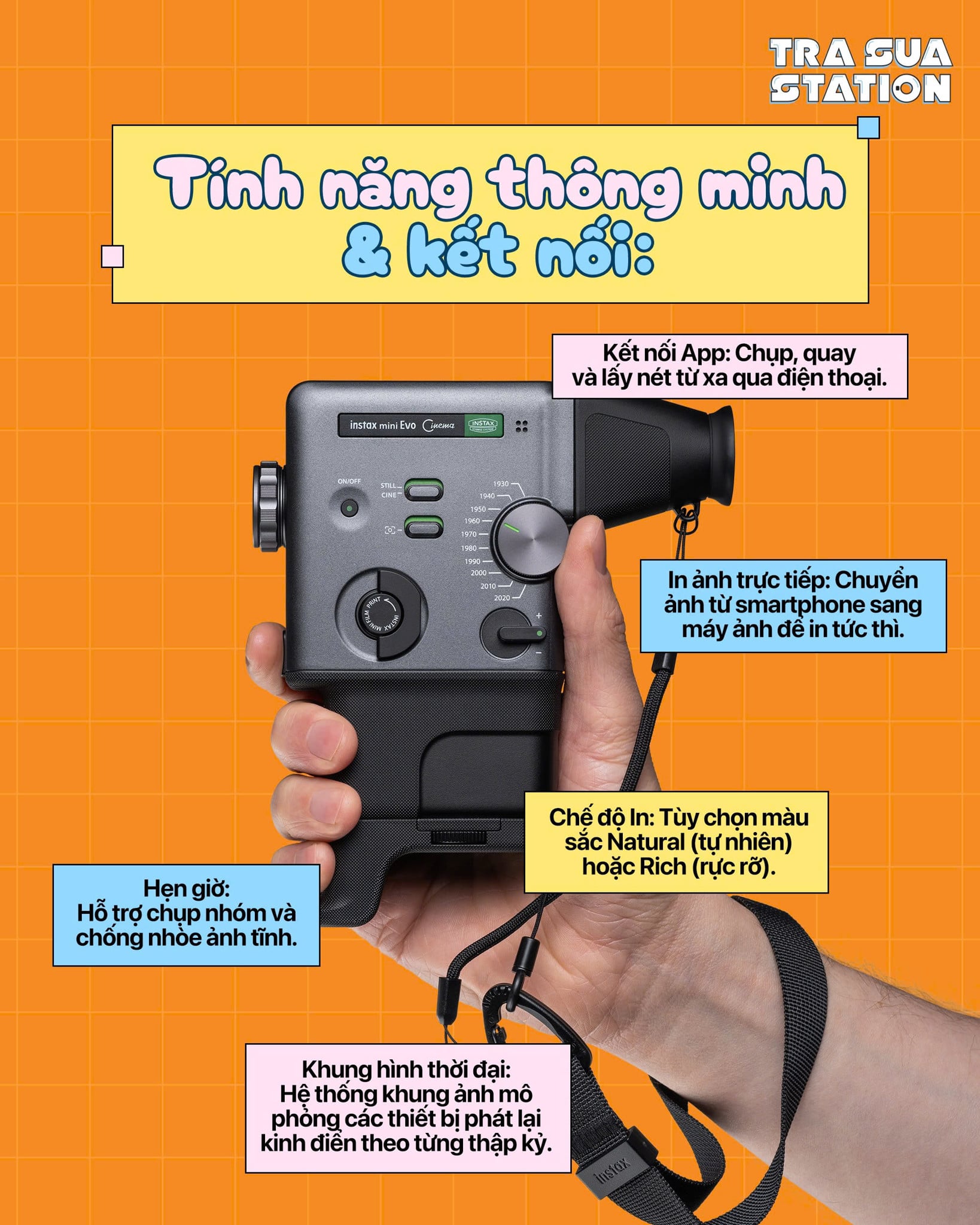 Instax mini Evo Cinema, Máy ảnh, máy in ảnh , máy ảnh quay film