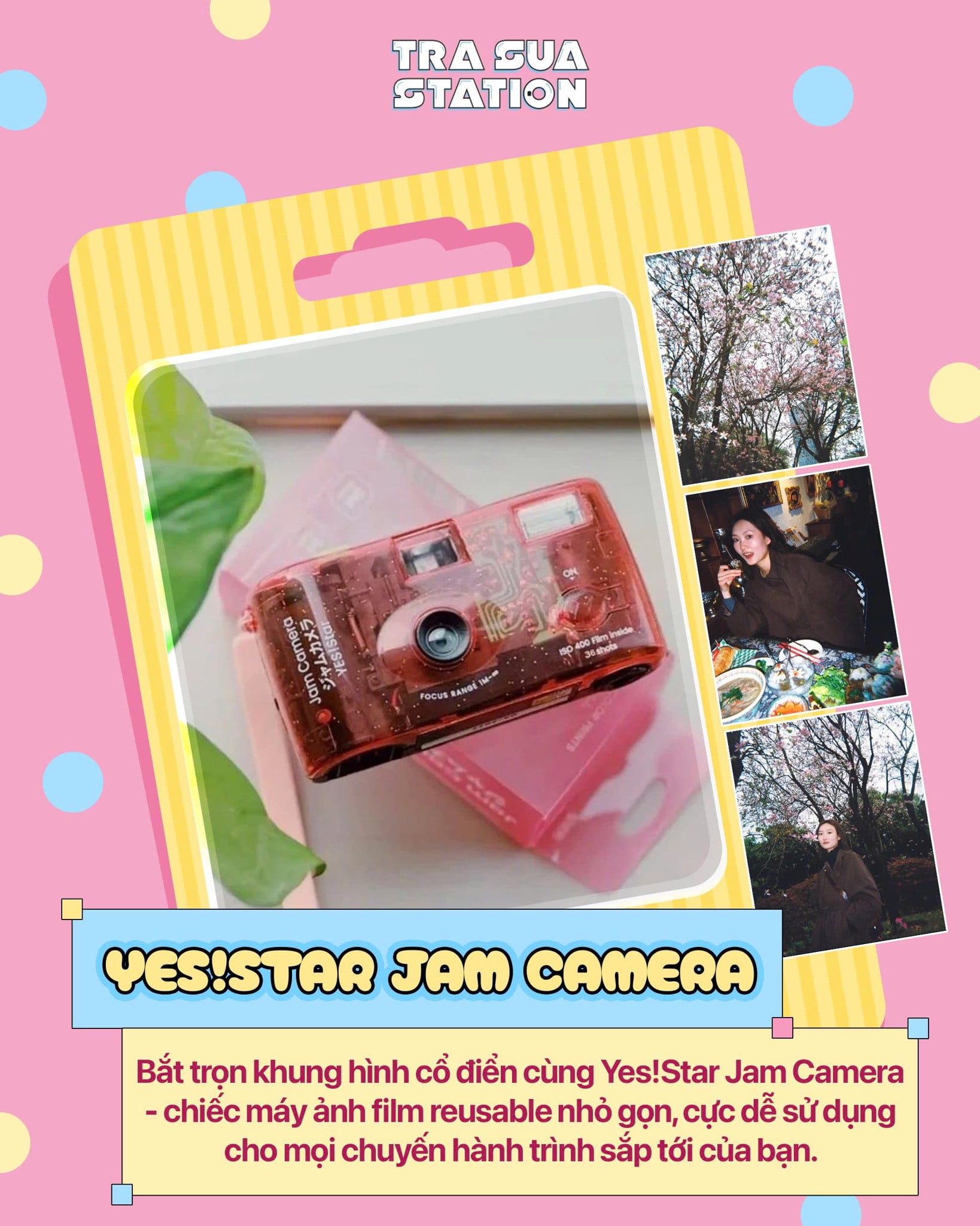 Máy ảnh film 35mm, máy ảnh dùng nhiều lần, Yes!star Jam camera, reloadable, Yes!star