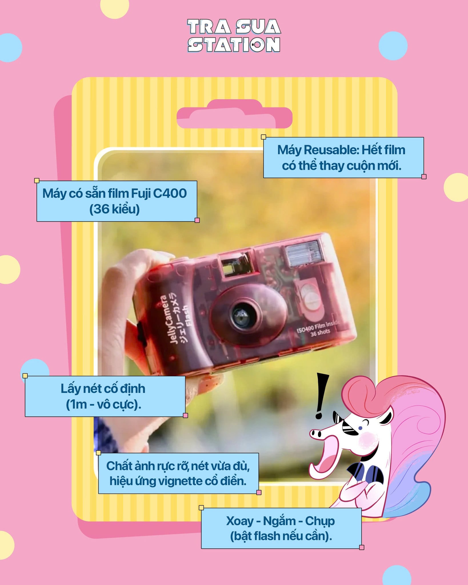 Máy ảnh film 35mm, máy ảnh dùng nhiều lần, Fujfilm Jelly camera