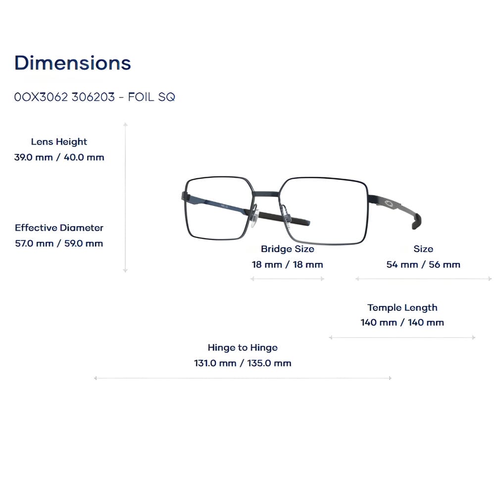 Oakley 0OX3062 – Foil sq Gọng Kính – Tem Chính Hãng Luxottica