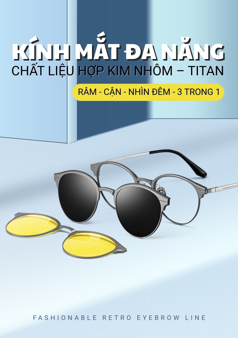 Clip On Snap 9303 - Kính Râm Cận Bộ 2 Kẹp Kính