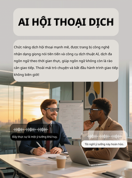 Kính Thông Minh Aison 696 AG01 Dịch Thuật AI, Camera 08, Hộp Sạc, Tuyển Phát Wifi, Nghe Gọi