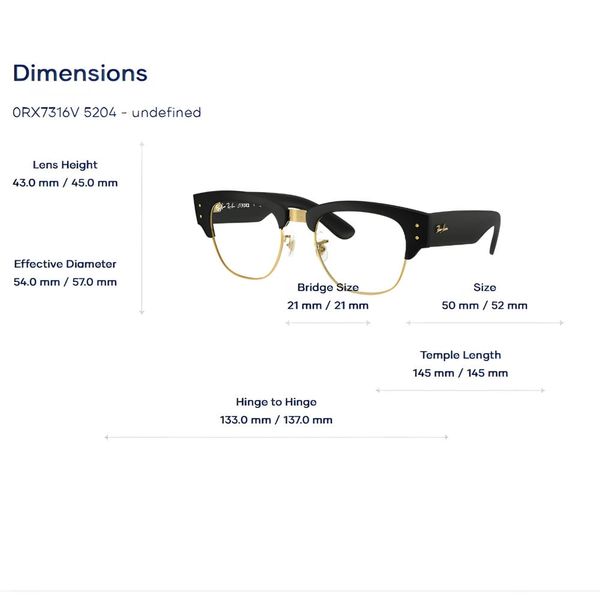 Rayban 0RX5411D Gọng Kính - Tem Chính Hãng Luxottica