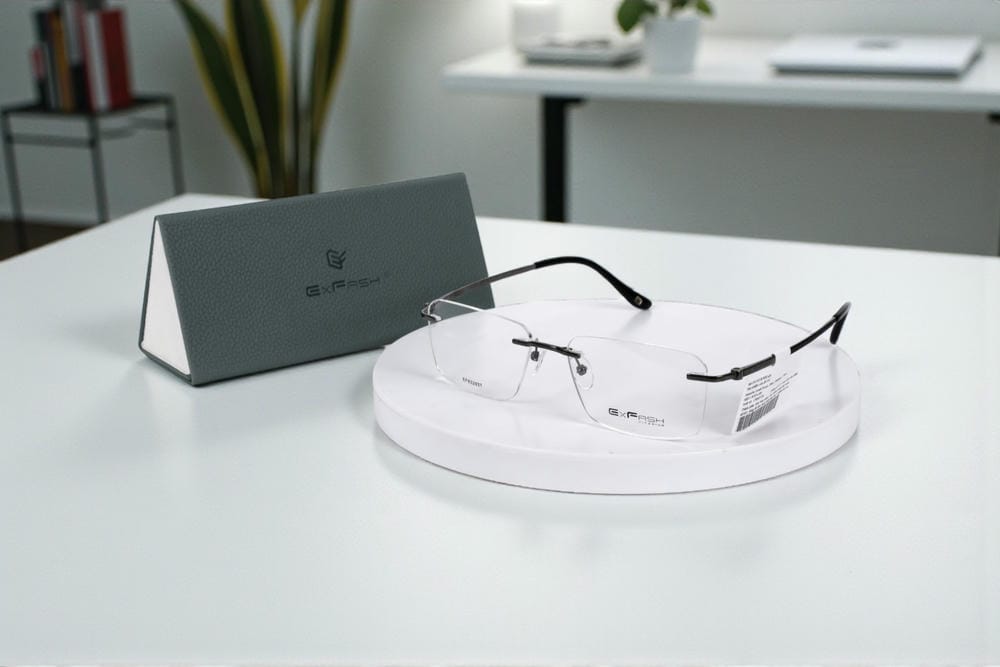 Exfash EF83293T Kính Không Gọng Titan Nhật – Tem Chính Hãng 101