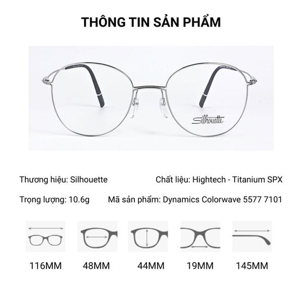 Gọng Kính Silhouette Dynamics Colorwave 5577 7101