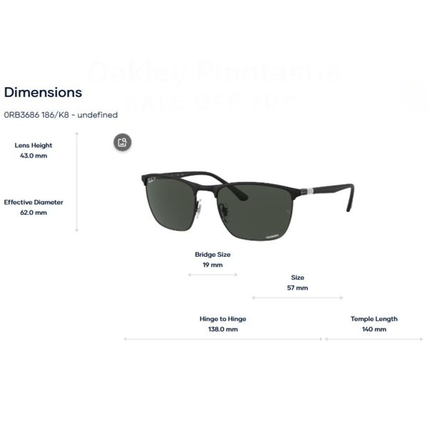 Kính mát RayBan 0RB3686 – Tem Chính Hãng Luxottica