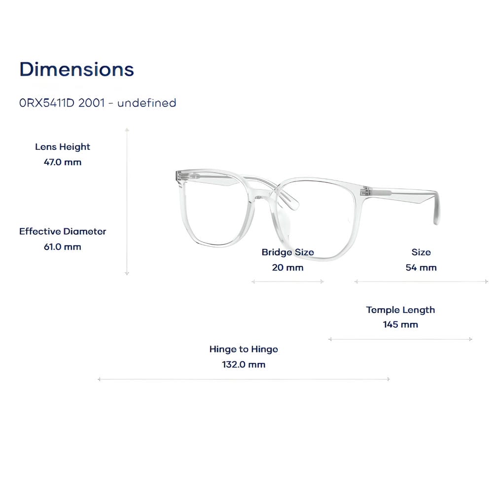 Rayban 0RX5411D Gọng Kính - Tem Chính Hãng Luxottica