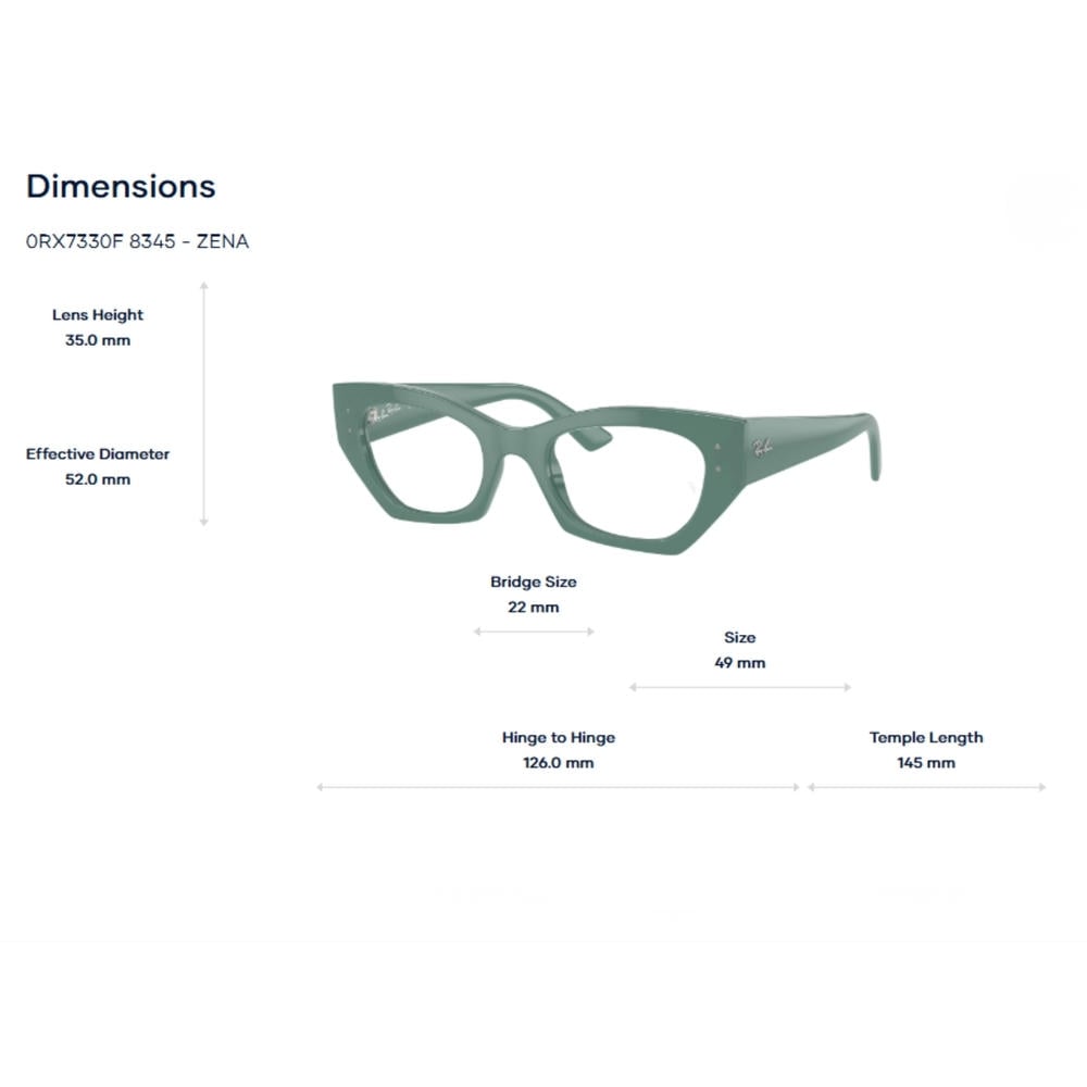 Rayban Zena 0RX7330F Gọng Kính – Tem Chính Hãng Luxottica