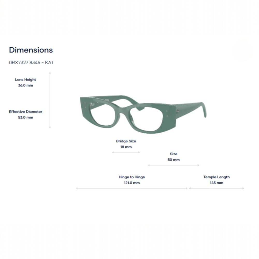 RayBan 0RX7327 Kat Gọng Kính Optics Bio-Based - Tem Chính Hãng Luxottica