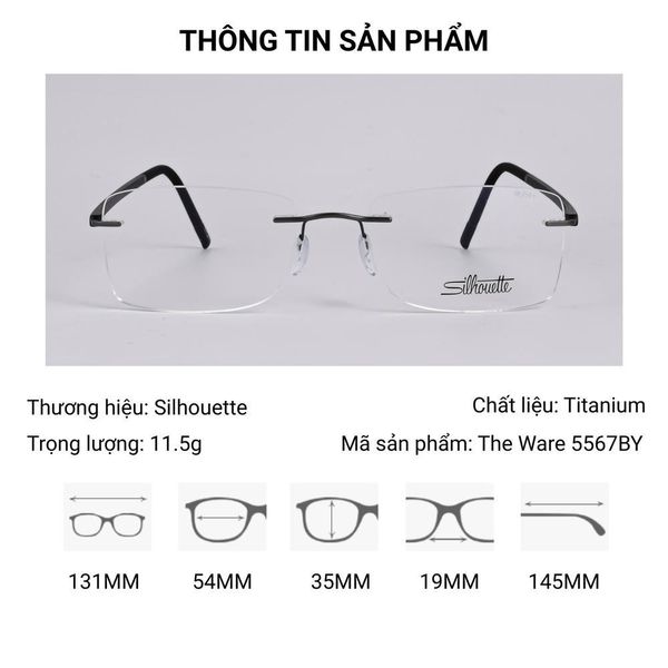 Kính Không Gọng&nbsp;Silhouette The Wave 5567BY