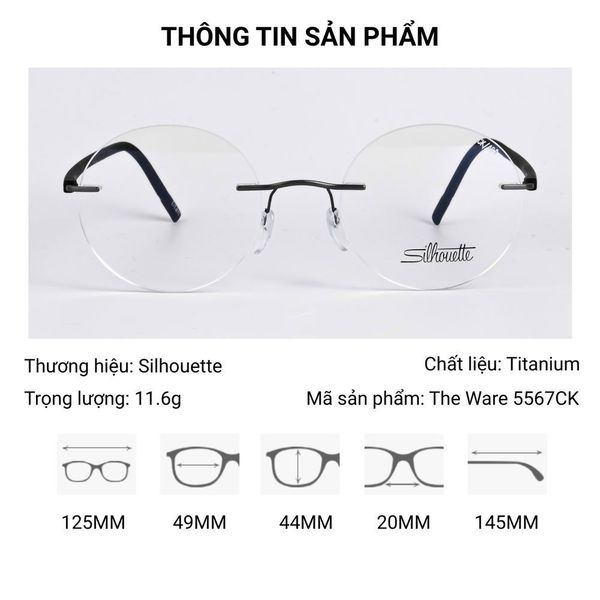 Kính Không Gọng&nbsp;Silhouette The Wave 5567
