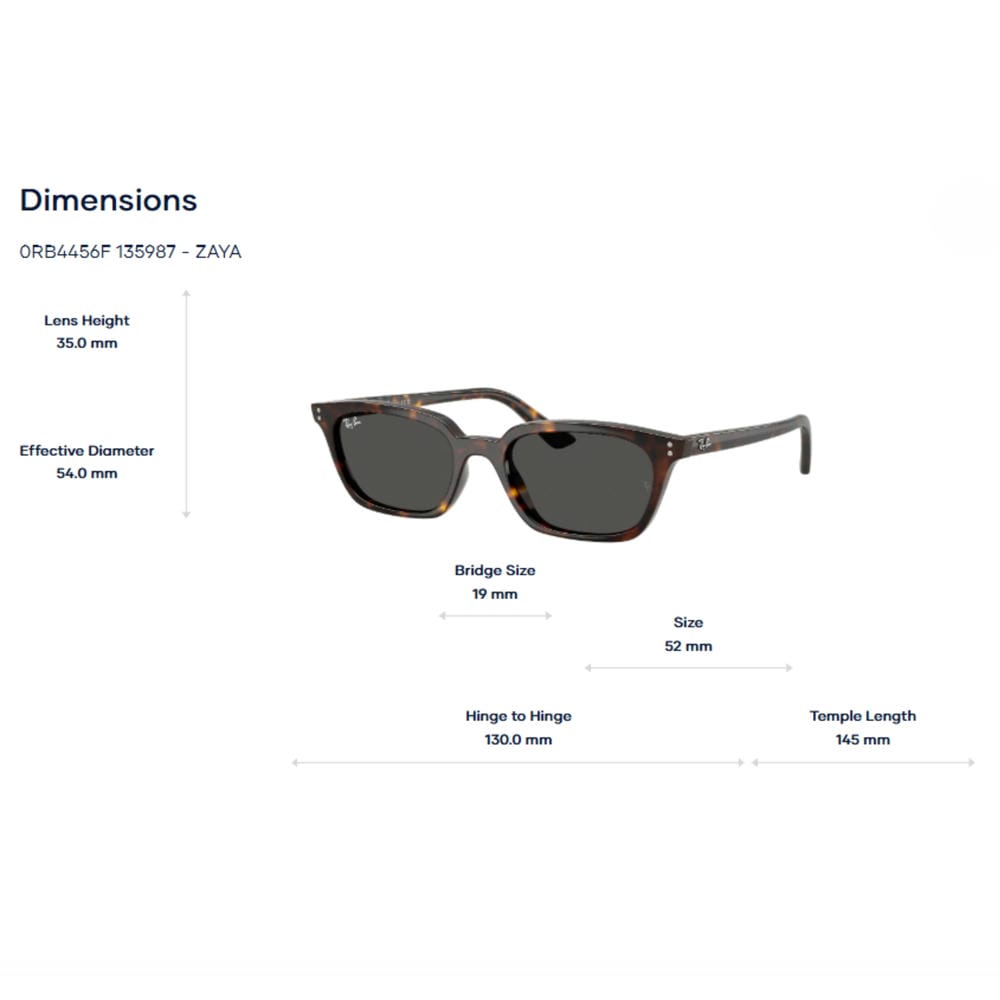 Rayban 0RB4456F - Zaya Kính Mát - Tem Chính Hãng Luxottica