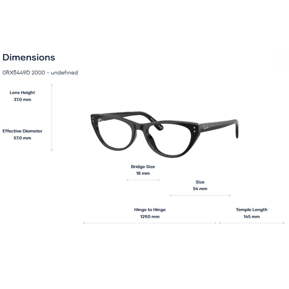 Rayban 0RX5449D Gọng Kính Mắt Mèo - Tem Chính Hãng Luxottica