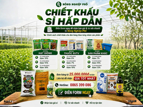 Chính sách chiết khấu hấp dẫn dành cho đại lý, nhà vườn và khách hàng sỉ tại Nông Nghiệp Phố