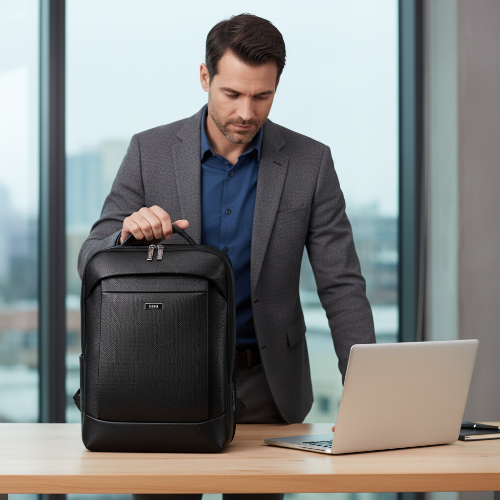 Tiêu đề: Balo đi làm nam - Món phụ kiện gọn gàng và tiện dụng cho dân công sở ngày nay
