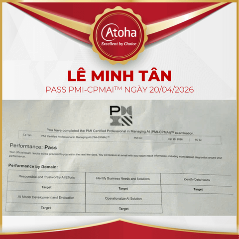 Lê Minh Tân passed CPMAI™ ngày 20/04/2026