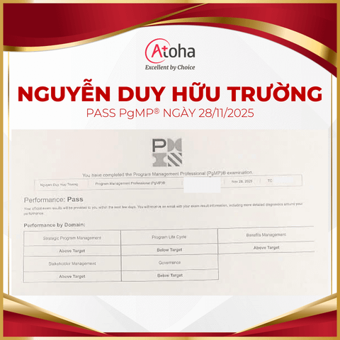 Nguyễn Duy Hữu Trường, PgMPONLINEPRO9, pass PgMP® ngày 26/11/2025