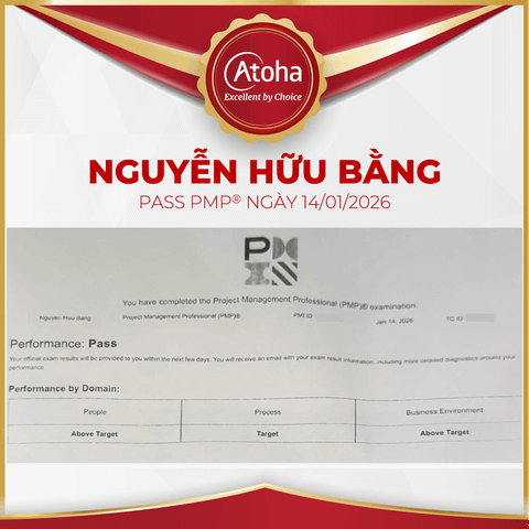 Nguyễn Hữu Bằng, PMPONLINEPRO53, pass PMP ngày 14/01/2026