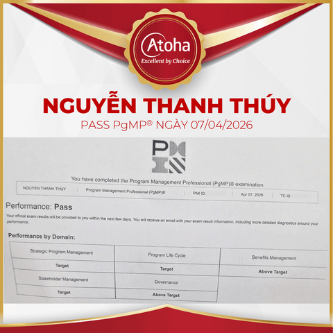 Nguyễn Thanh Thúy passed PgMP® ngày 07/04/2026