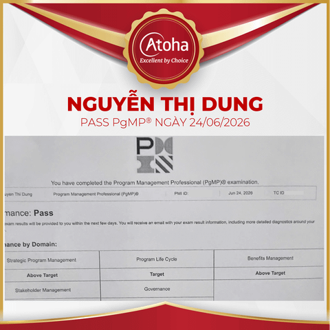 Nguyễn Thị Dung passed PgMP ngày 24/06/2026