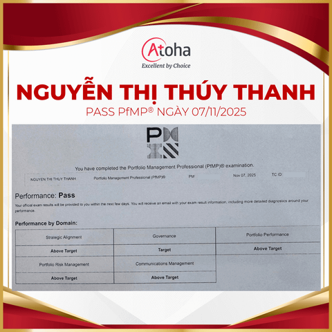 Nguyễn Thị Thúy Thanh, PfMPONLINEPRO10, pass PfMP ngày 07/11/2025