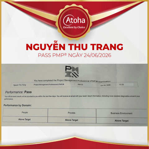 Nguyễn Thu Trang, PMPONLINEPRO59, pass PMP ngày 24/06/2026