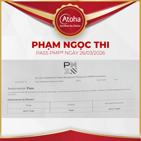 Phạm Ngọc Thi, PMPPRO55, pass PMP® ngày 26/03/2026
