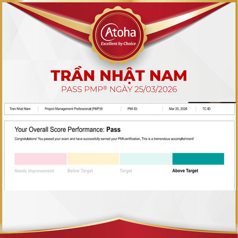 Trần Nhật Nam, PMPPRO49, pass PMP® ngày 25/03/2026