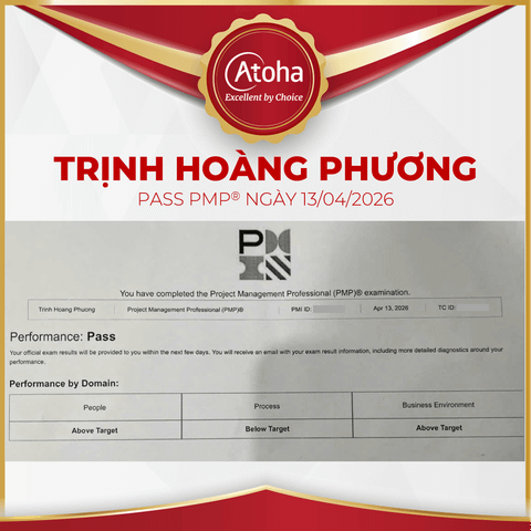 Trịnh Hoàng Phương passed PMP® ngày 13/04/2026