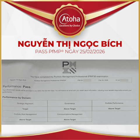 Nguyễn Thị Ngọc Bích, PfMPONLINEPRO14, pass PfMP® ngày 25/02/2026