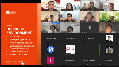 Khai giảng khóa học PMPONLINEPRO64