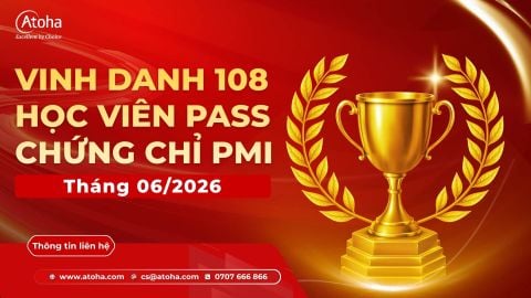 Vinh danh 108 học viên pass chứng chỉ PMI trong tháng 06/2026