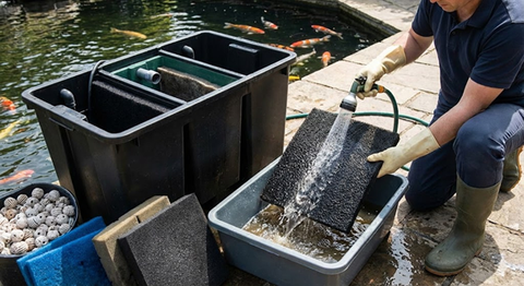 Đúng và Sai Trong Việc Vệ Sinh Lọc Hồ Koi