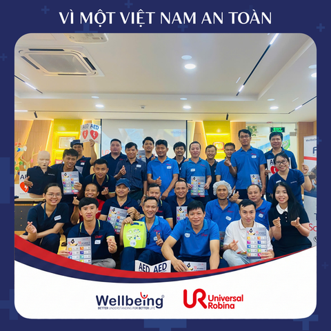 [𝐖𝐄𝐋𝐋𝐁𝐄𝐈𝐍𝐆 𝐍𝐄𝐖𝐒]  Wellbeing x URC Việt Nam: Bàn giao và trang bị máy AED.