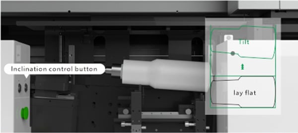 Nút điều chỉnh góc nghiêng (tilt control) hiệu quả in nghiêng một cách mượt mà.