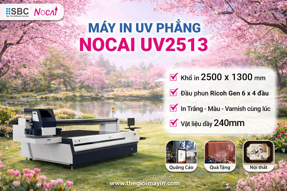 máy in uv phẳng đầu gen 6 ricoh mới nhất