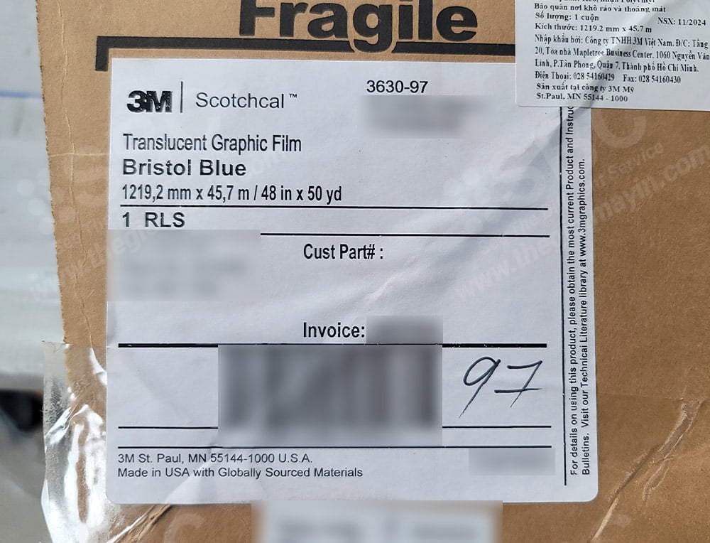 Decal 3m vietinbank màu xanh dương 3630 97 Bristol Blue 4