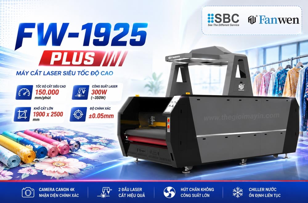 máy cắt vải laser công nghiệp Fanwen FW 1925 Plus