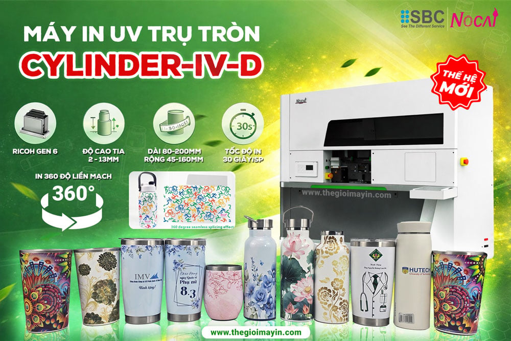 máy in trụ tròn in bình giữ nhiệt quà tặng