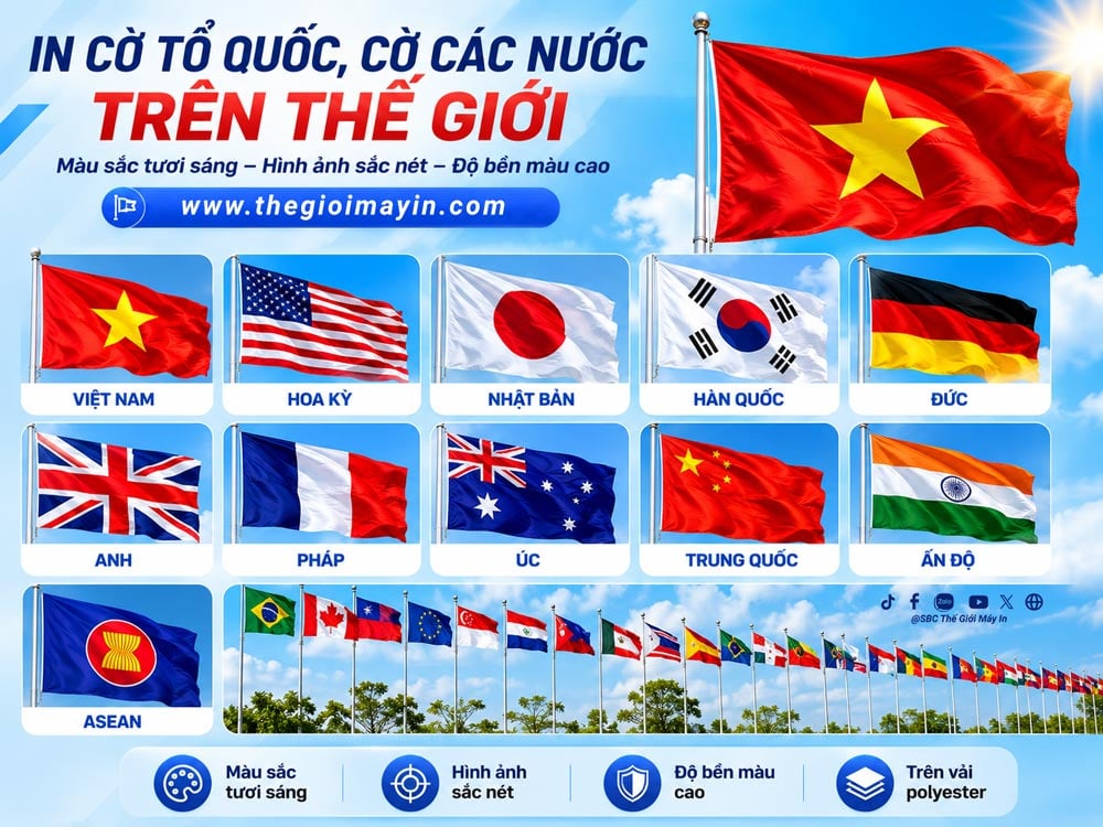 in cờ các nước sự kiện lớn