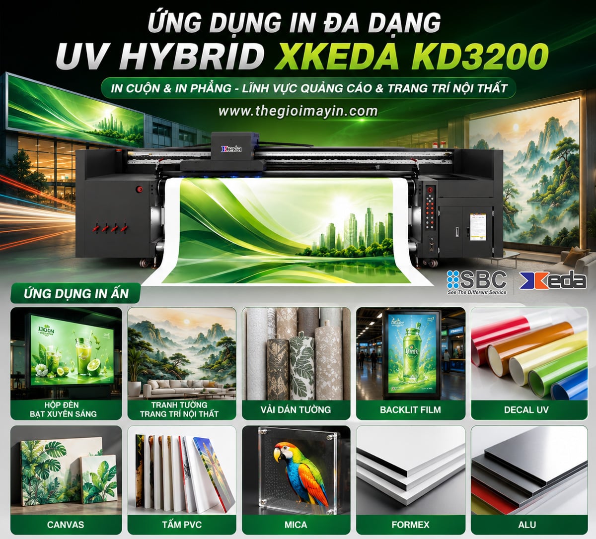 máy in uv phẳng máy in uv cuộn 2 trong 1 hybrid