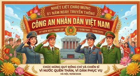 kỷ niệm 81 năm Ngày truyền thống Công an Nhân dân Việt Nam (19/08/1945 – 19/08/2026)