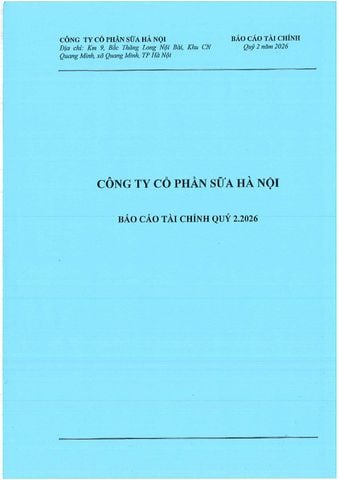 BÁO CÁO TÀI CHÍNH QUÝ 2.2026