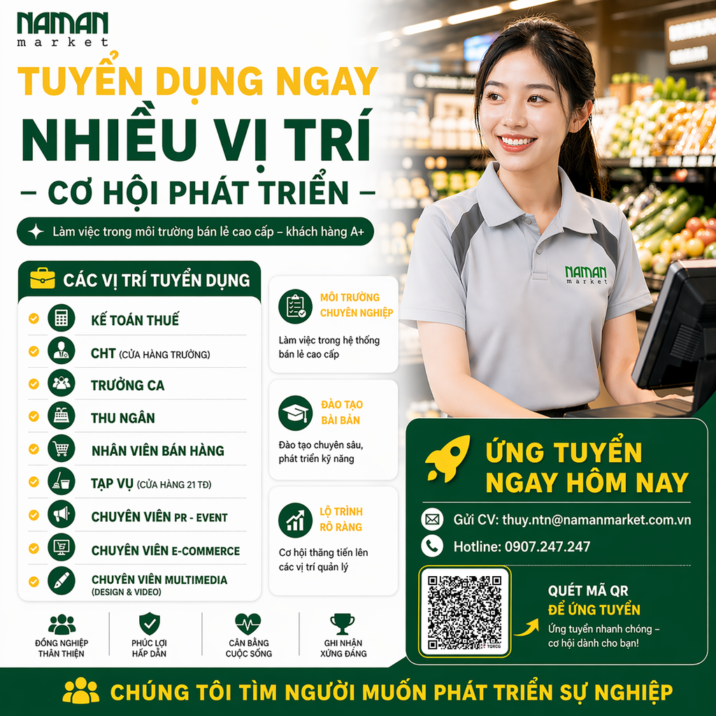 GIA NHẬP ĐỘI NGŨ NAM AN MARKET 2026 – CÙNG LAN TỎA GIÁ TRỊ 