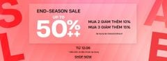 Sale hè hàng hiệu 2026: End of Season Sale tại Maison Online