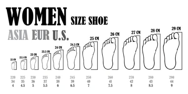 Chân 24cm đi giày size bao nhiêu? Cách chọn size chuẩn cho cả nam và nữ