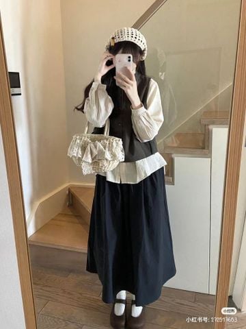 15 Cách phối đồ với chân váy xếp ly dài đẹp, trẻ trung và không sợ bị dừ